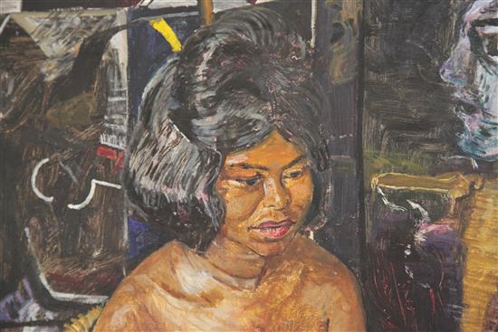 § Carel Weight (1908-1997) African Girl No.1, 40 x 30in.